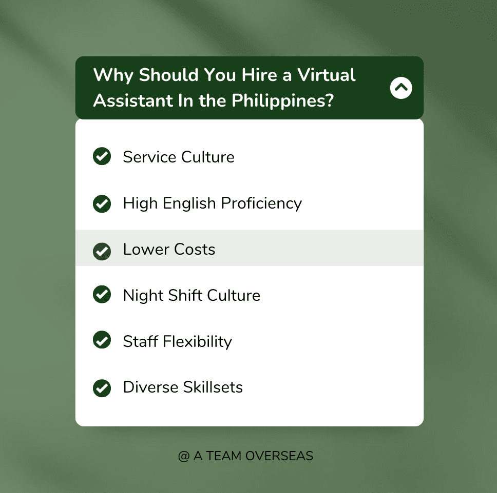 reasons to hire a VA in the Philippines